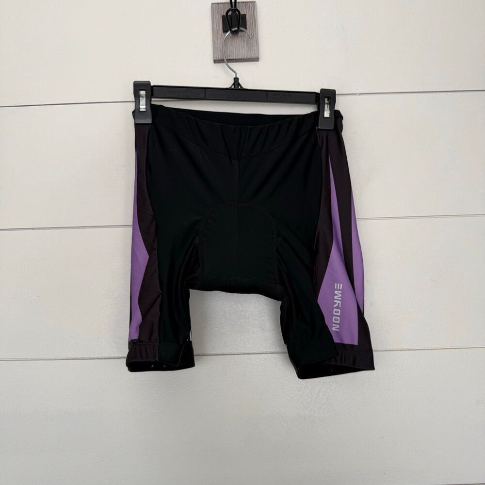 Nooyme Adult Medium Black Purple Cycling Shorts